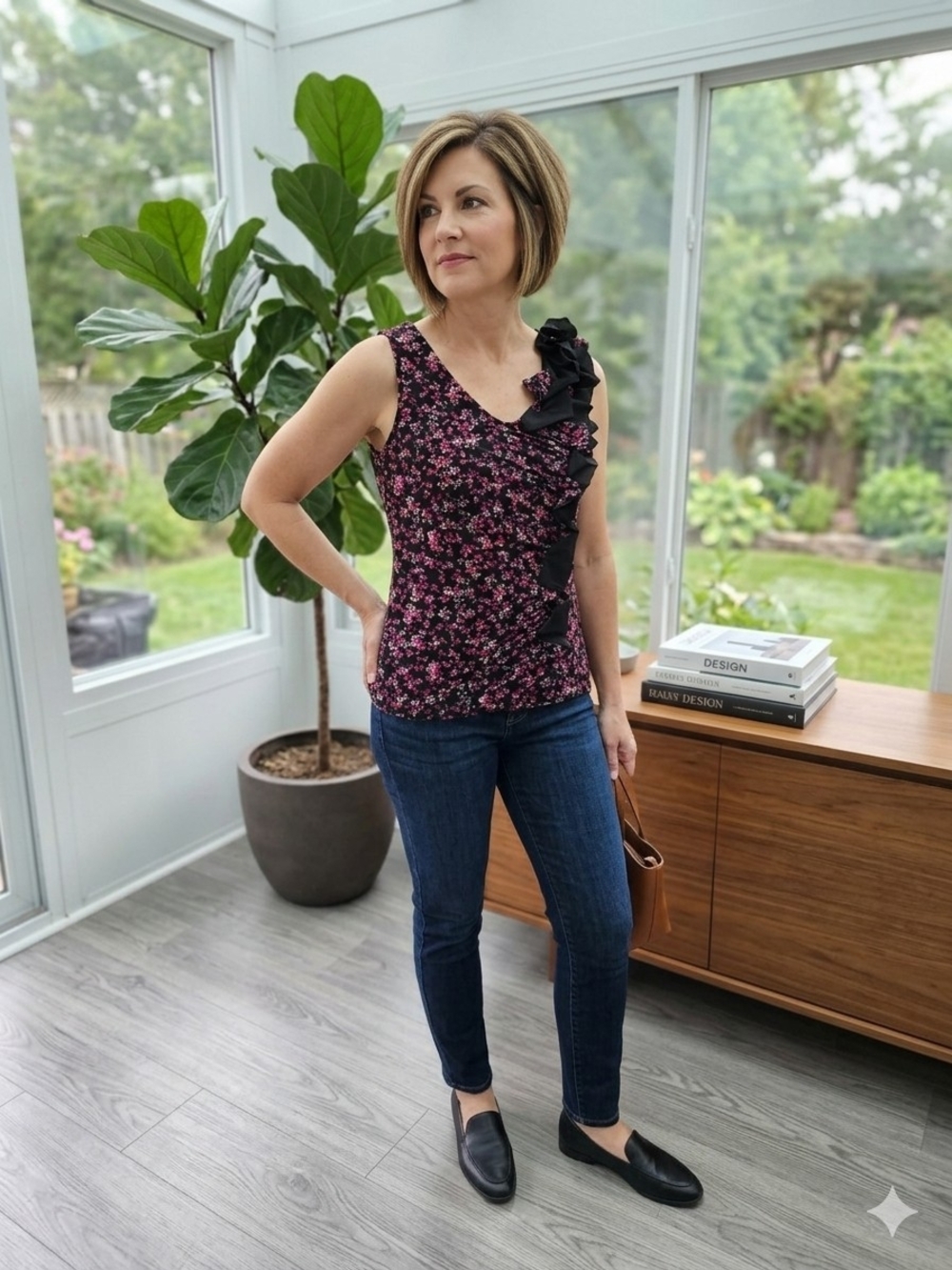 ELLE Floral Bluff with Flyers - Size L